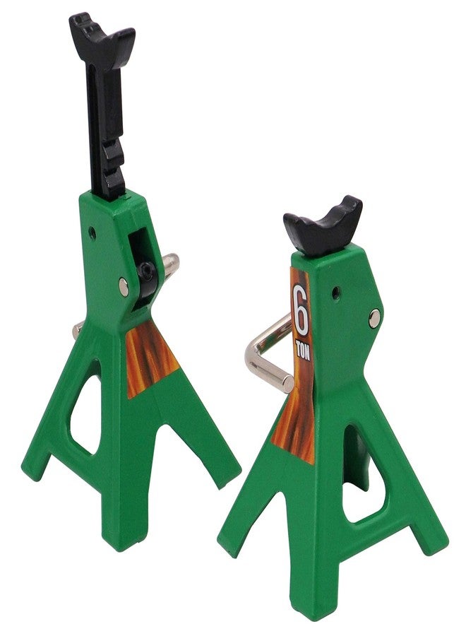 Treehobby 1/10 RC Scale Model Car Metal 6 Ton RC Car Simulation Jack Stands Lifting Compatible with traxxas TRX-4 Axial SCX10 Wraith Tamiya CC01 RC4WD D90 1/10 RC Crawler Truck Accessories(Green) - Image 3